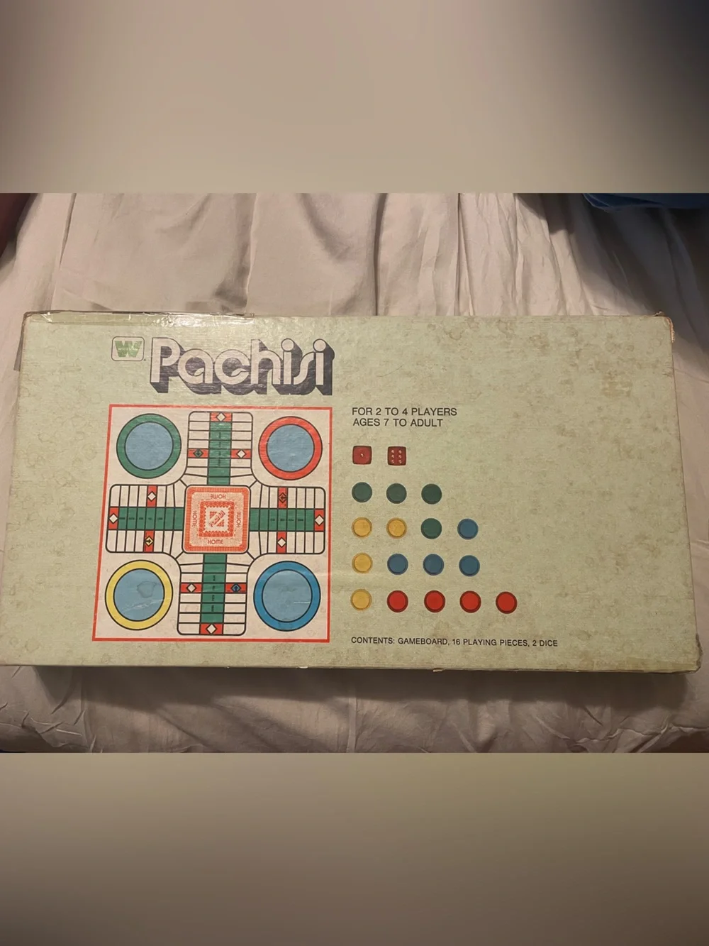 Vintage Whitman Pachisi Board Game - Classic Retro Family Fun Night